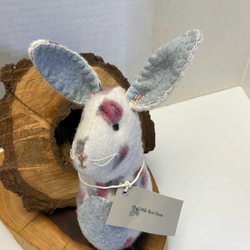 Stuffed Floral Bunny rabbit for Nursery decor or cottagecore decor hand … - Picture 2 of 4